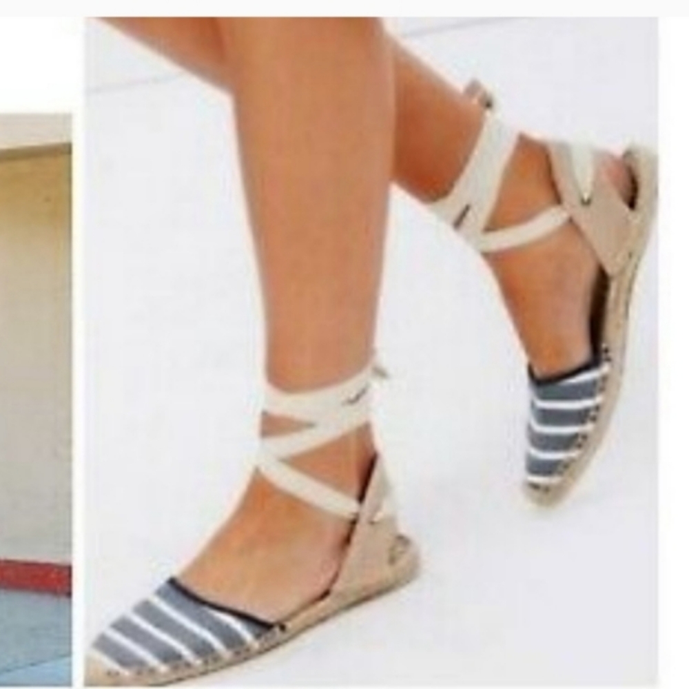 Soludos Lace up Espadrilles Sz 8